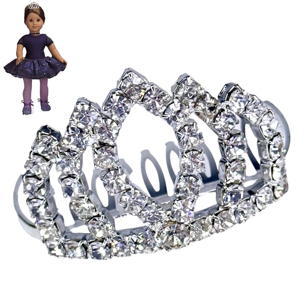 American Girl Marisol Spotlight Tiara Silver Jeweled Rhinestone Crown Accessory